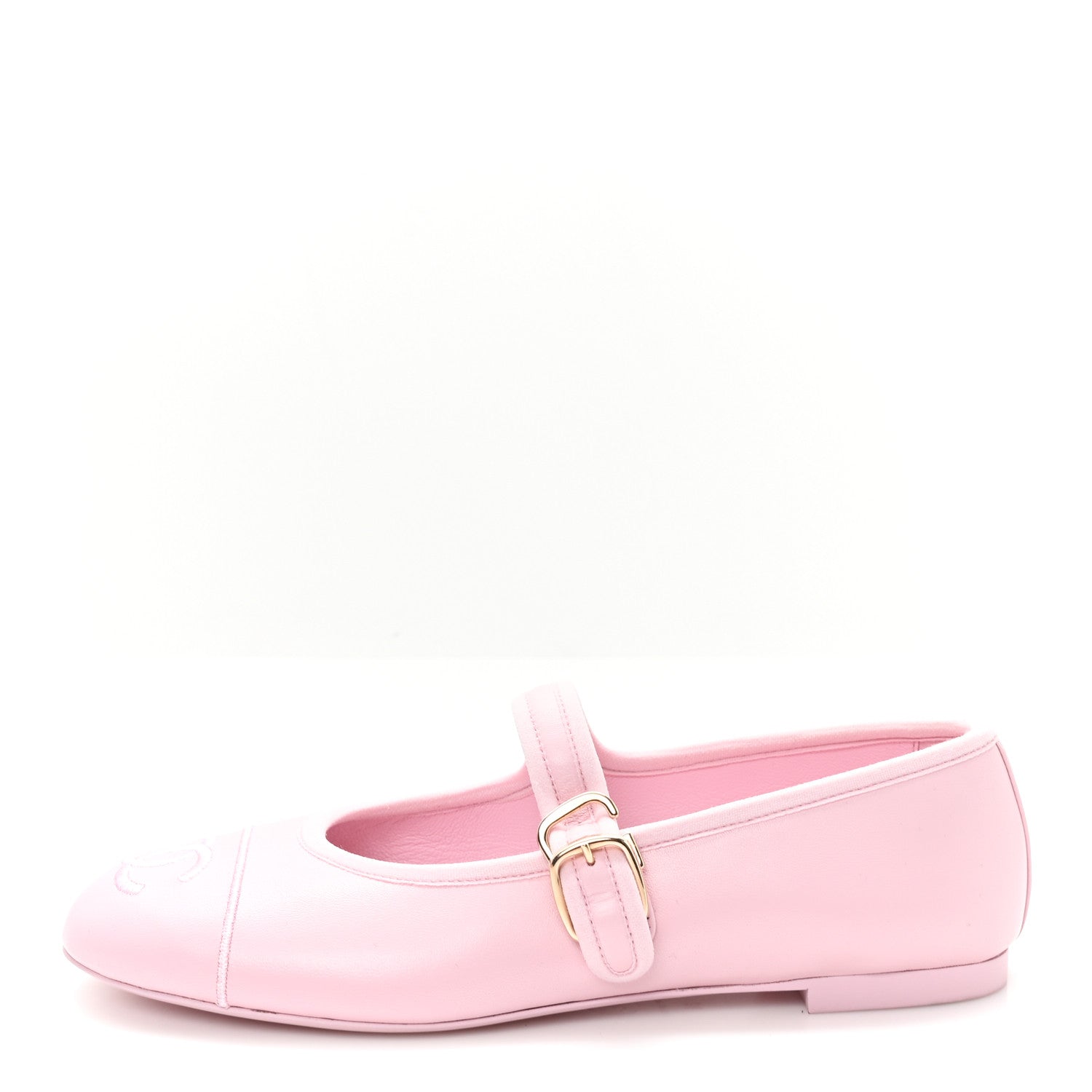Chanel Lambskin Mary Jane Flats 36 Light Pink 1 of 9