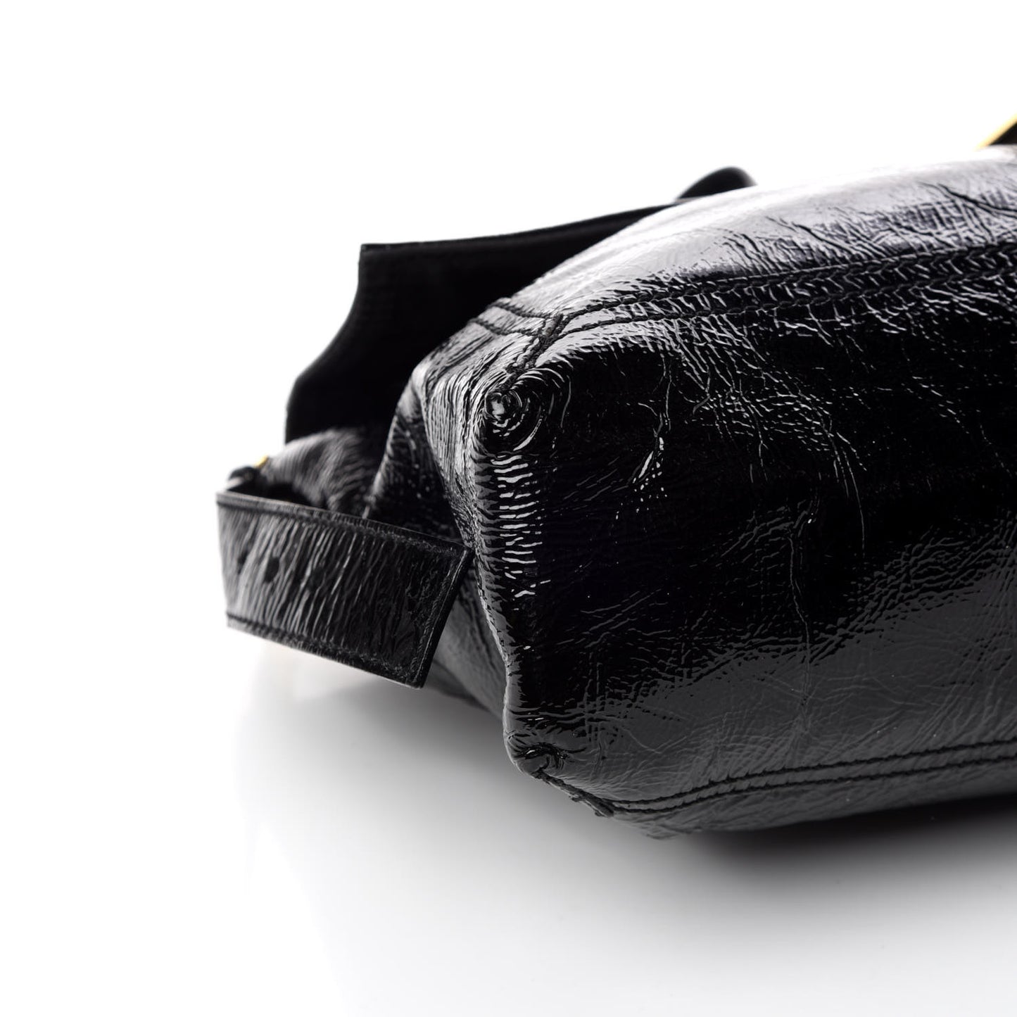 Vitello Naplak Large Convertible Baguette Black