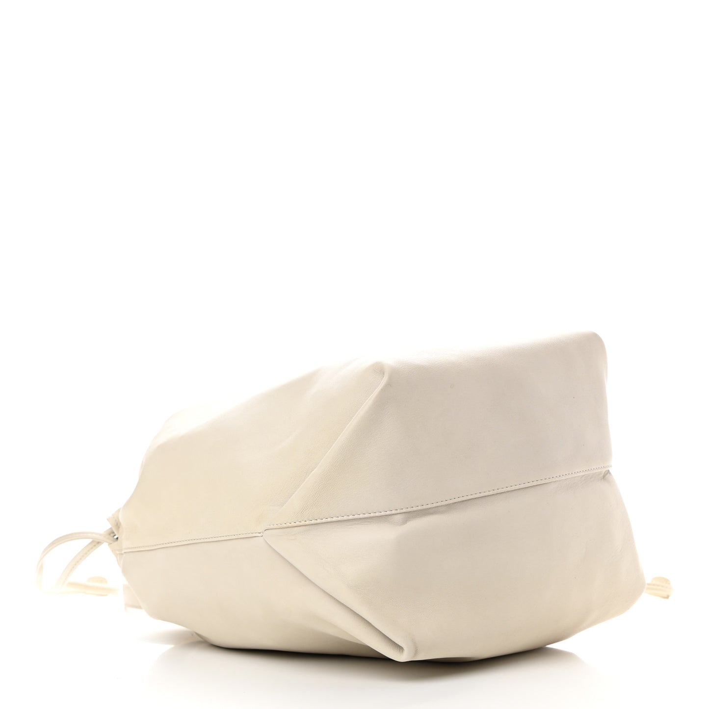 Lambskin Teddy Drawstring Bag Crema Soft
