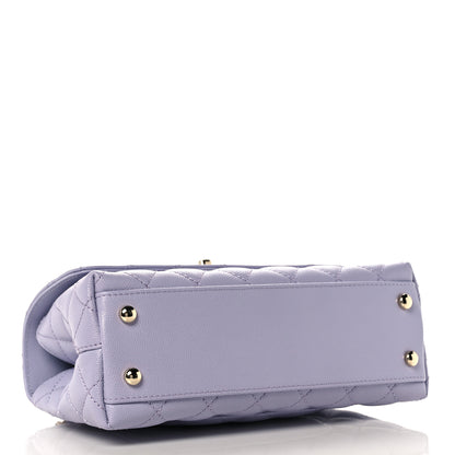 Chanel Caviar Quilted Mini Coco Handle Flap Light Purple 4 of 10