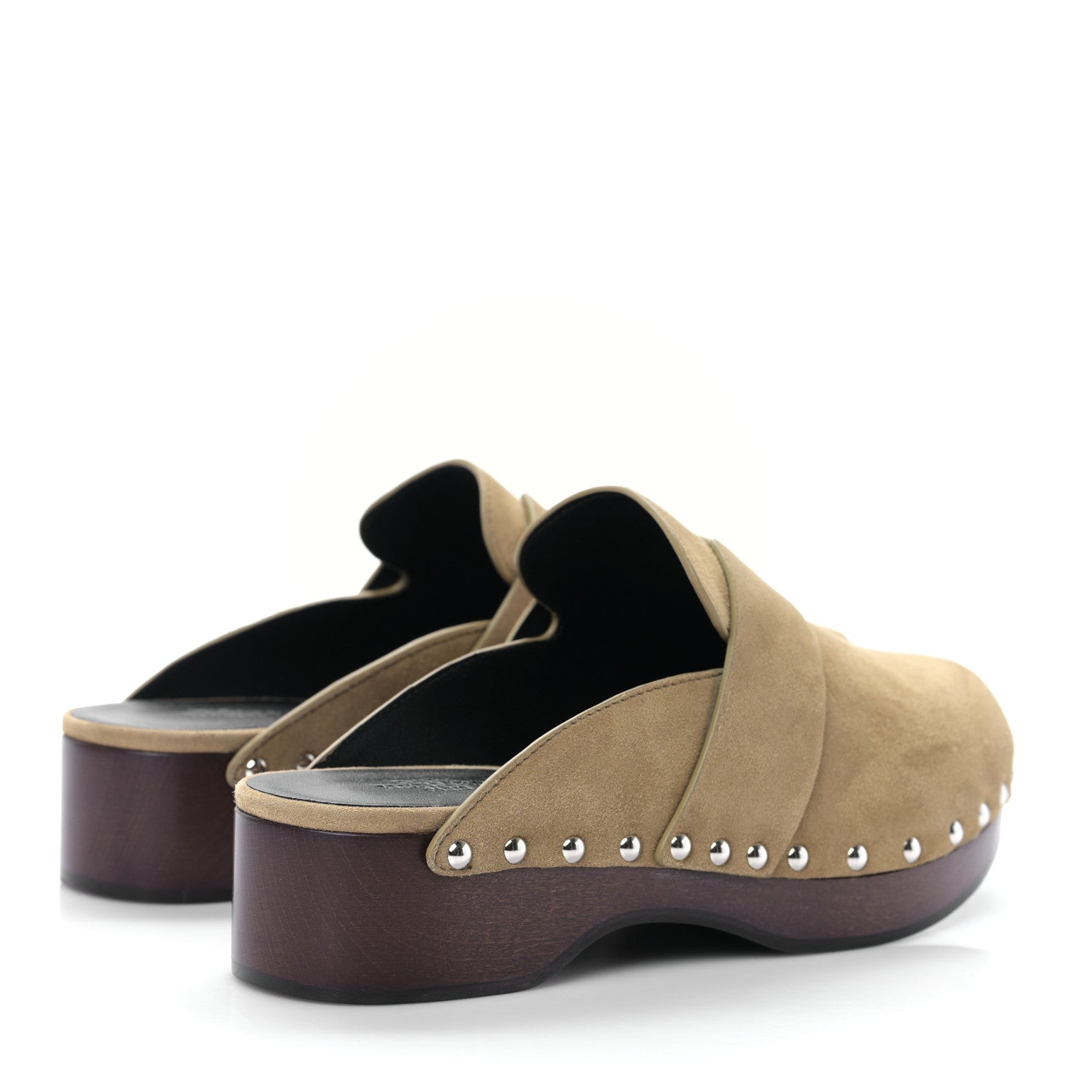 Hermes Suede Goatskin Calya Mules 36 Beige Gobi 5 of 8