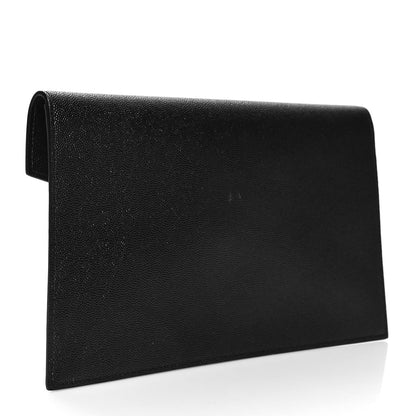 Saint Laurent Grain De Poudre Uptown Pouch Black 3 of 9