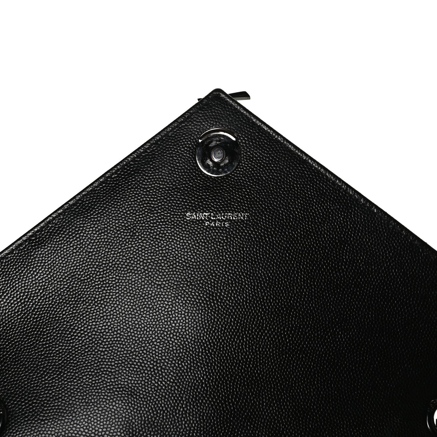 Saint Laurent Grain De Poudre Textured Mixed Matelasse Triquilt Medium Monogram Satchel Black 6 of 13