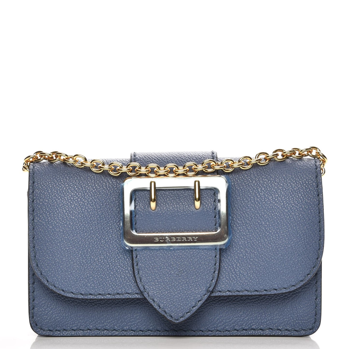 Soft Grain Calfskin Mini Phone Bag Steel Blue