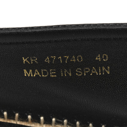 Saint Laurent Lambskin Mens Monogram Espadrilles 40 Black 6 of 8