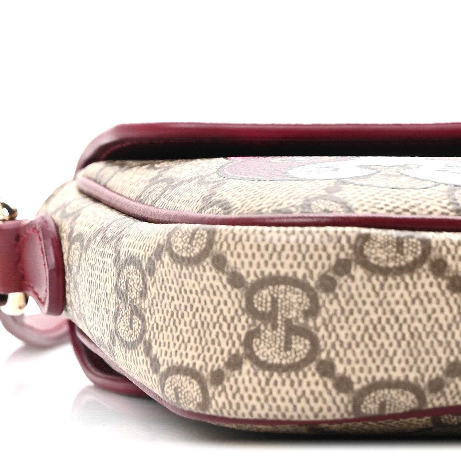 Gucci GG Supreme Monogram Cat Print Mini Shoulder Bag Beige Ebony Rosso Ancora 9 of 10