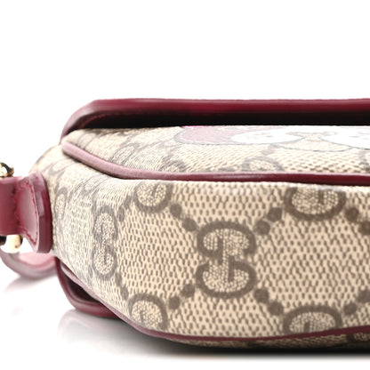 Gucci GG Supreme Monogram Cat Print Mini Shoulder Bag Beige Ebony Rosso Ancora 9 of 10