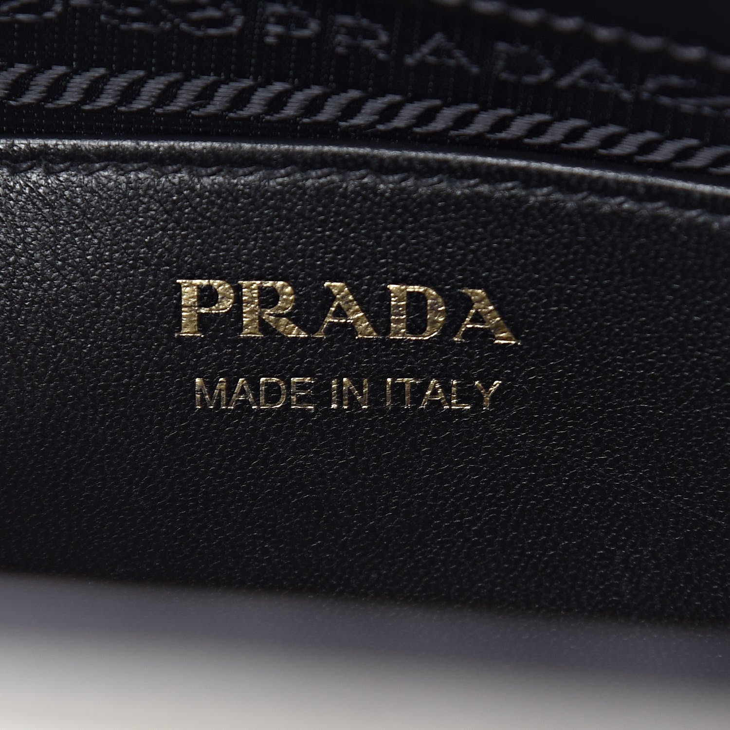 Prada Saffiano City Calf Medium Esplanade Tote Black White 5 of 9