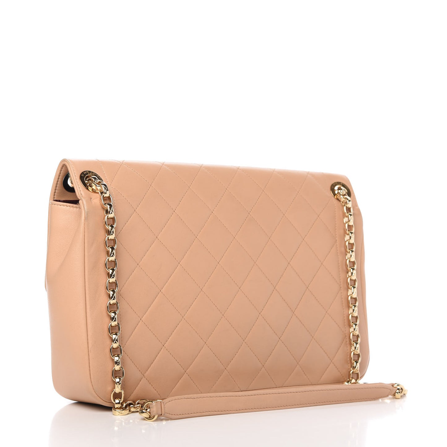 Lambskin Quilted Large Chic With Me Flap Beige
