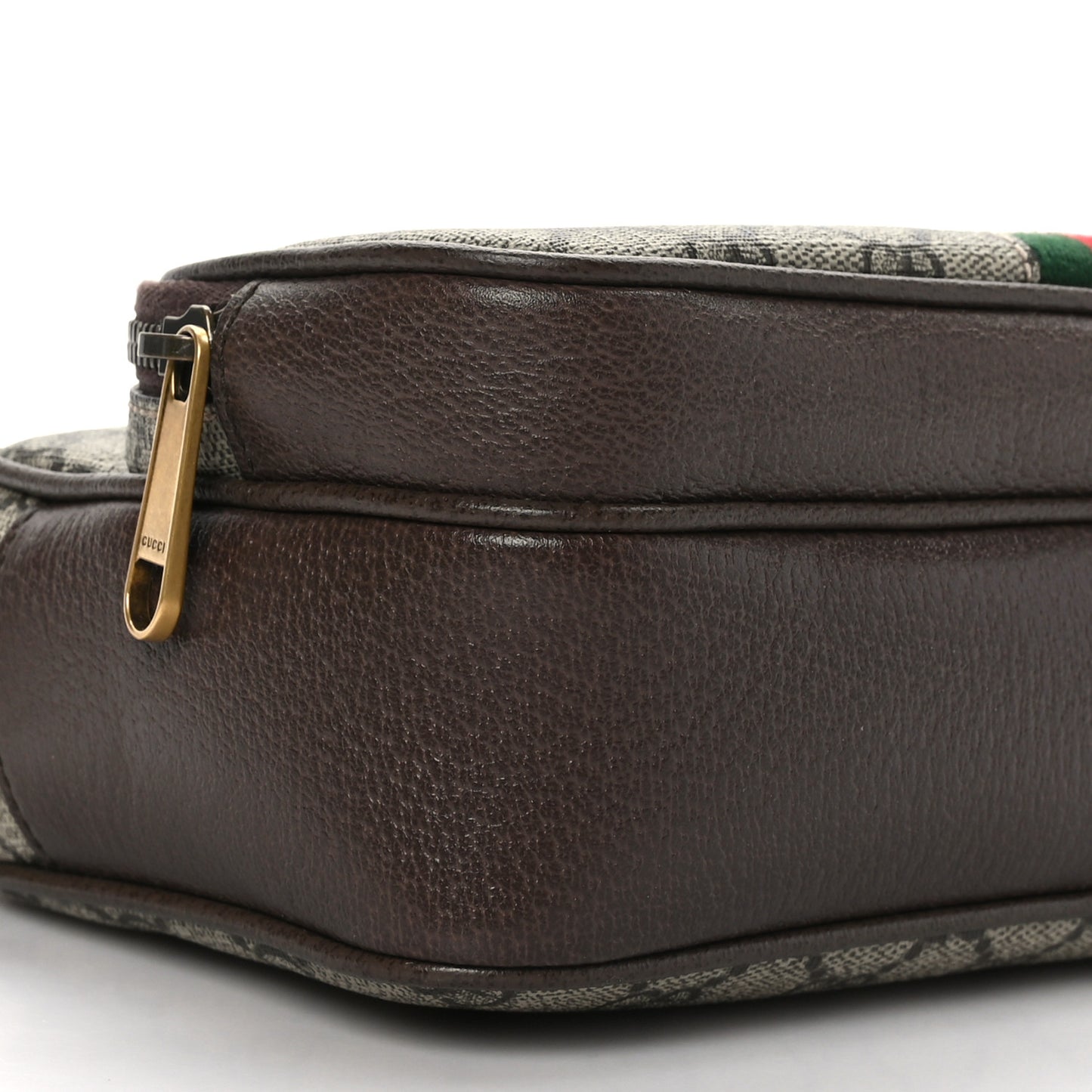 GG Supreme Monogram Calfskin Web Small Ophidia Messenger Bag Beige Ebony New Acero