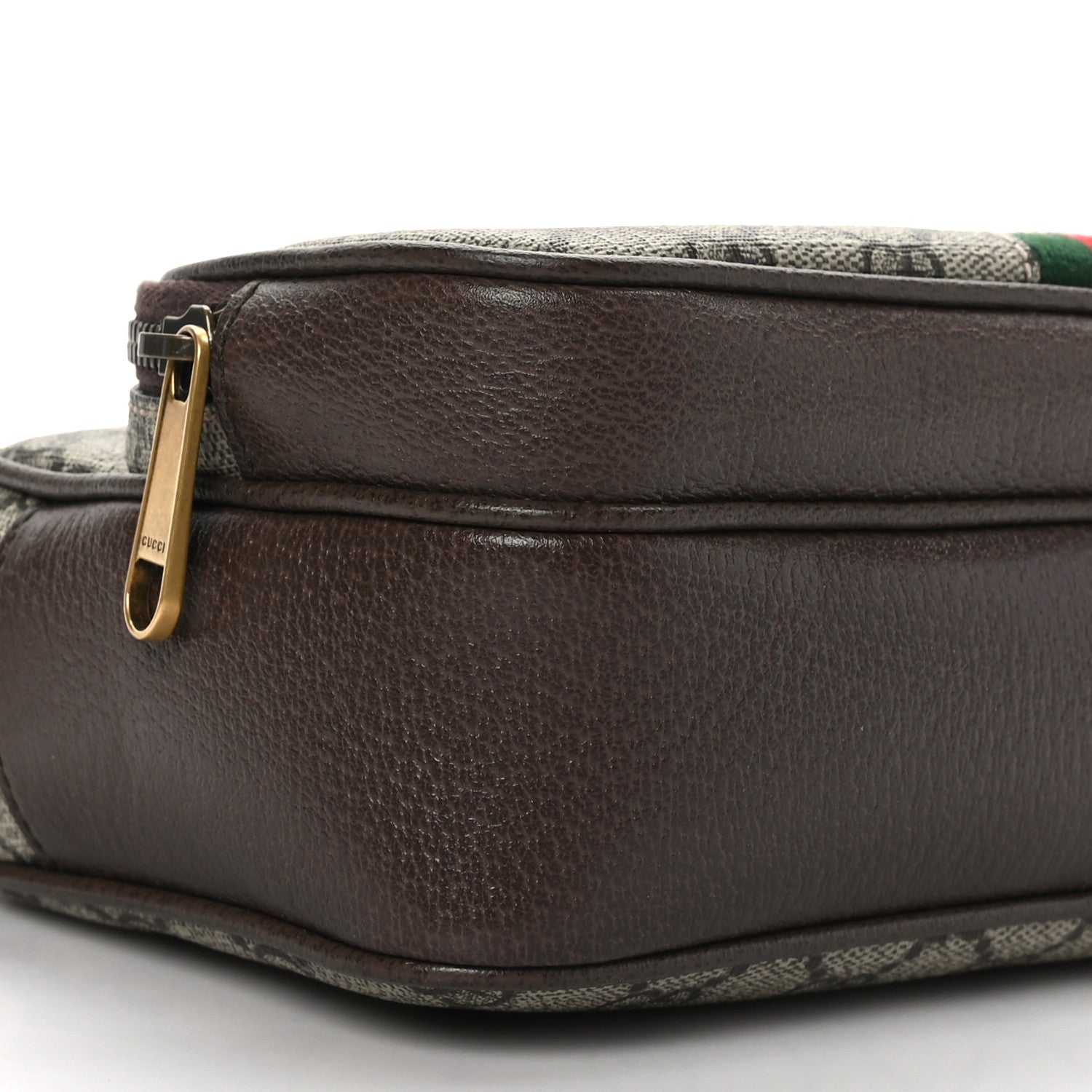 Gucci GG Supreme Monogram Calfskin Web Small Ophidia Messenger Bag Beige Ebony New Acero 8 of 9
