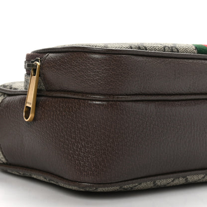 Gucci GG Supreme Monogram Calfskin Web Small Ophidia Messenger Bag Beige Ebony New Acero 8 of 9