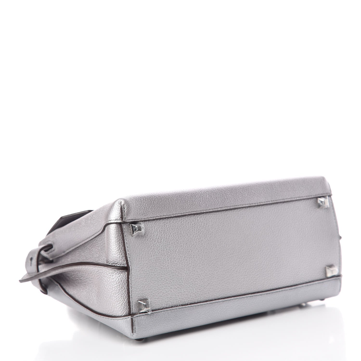 MCM Metallic Pebbled Calfskin Medium Milla Backpack Silver 6 of 11