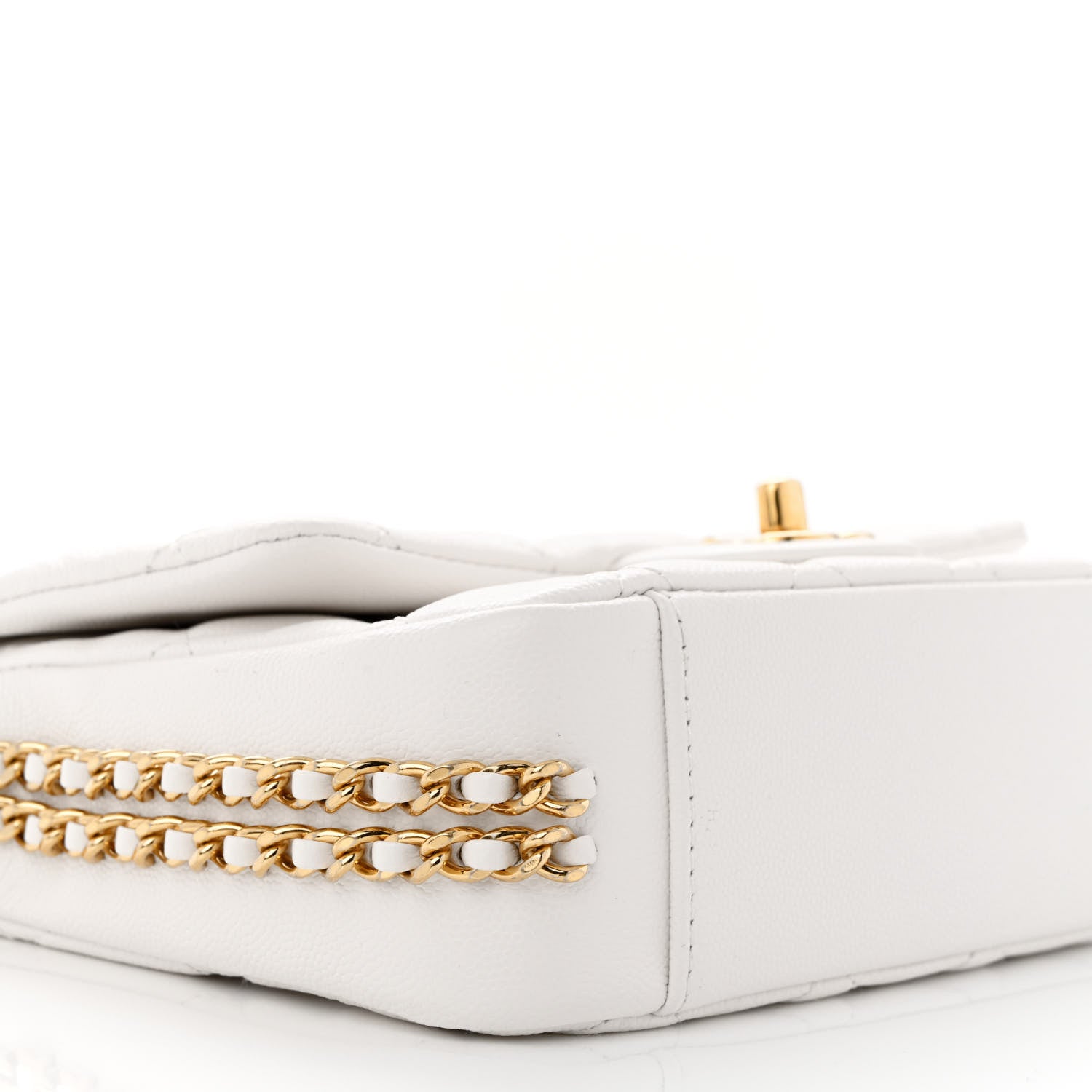 Chanel Caviar Quilted Mini CC You Flap White 9 of 11