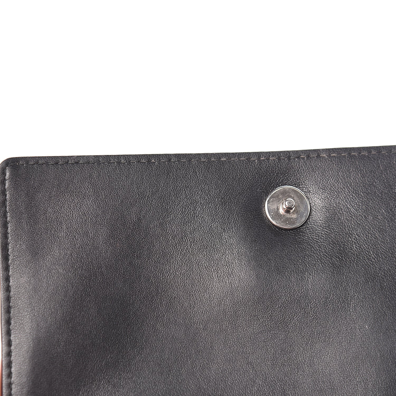 Christian Dior Grained Calfskin Diorama Wallet on Chain Pouch Black 10 of 18