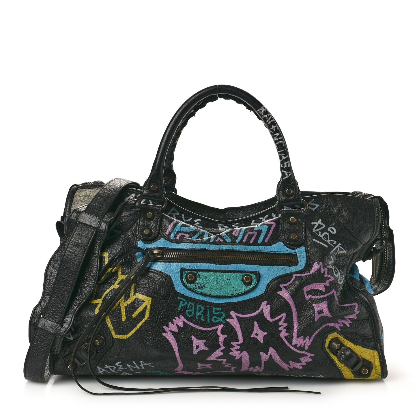 Agneau Graffiti All Over Classic Hardware City Black Multicolor