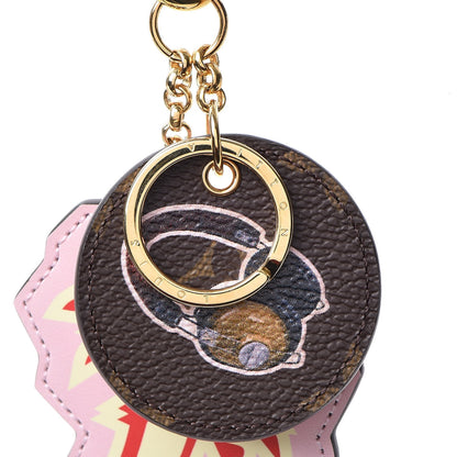 Louis Vuitton Calfskin Monogram World Tour Bag Charm Key Holder 4 of 7