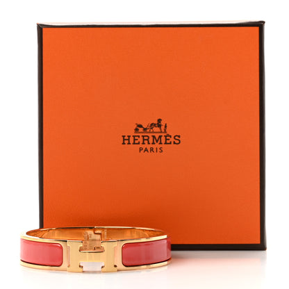 Hermes Enamel Narrow Clic Clac H Bracelet PM Rose Jaipur 5 of 5