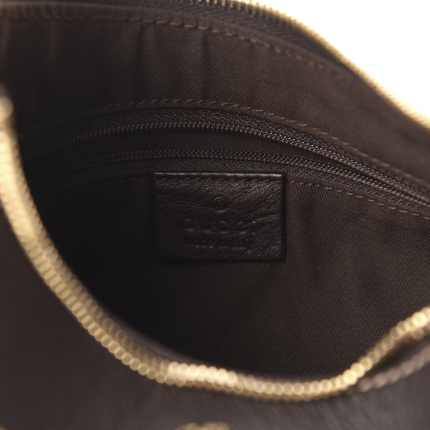Gucci Monogram Medium D Gold Ring Hobo Dark Brown 8 of 10