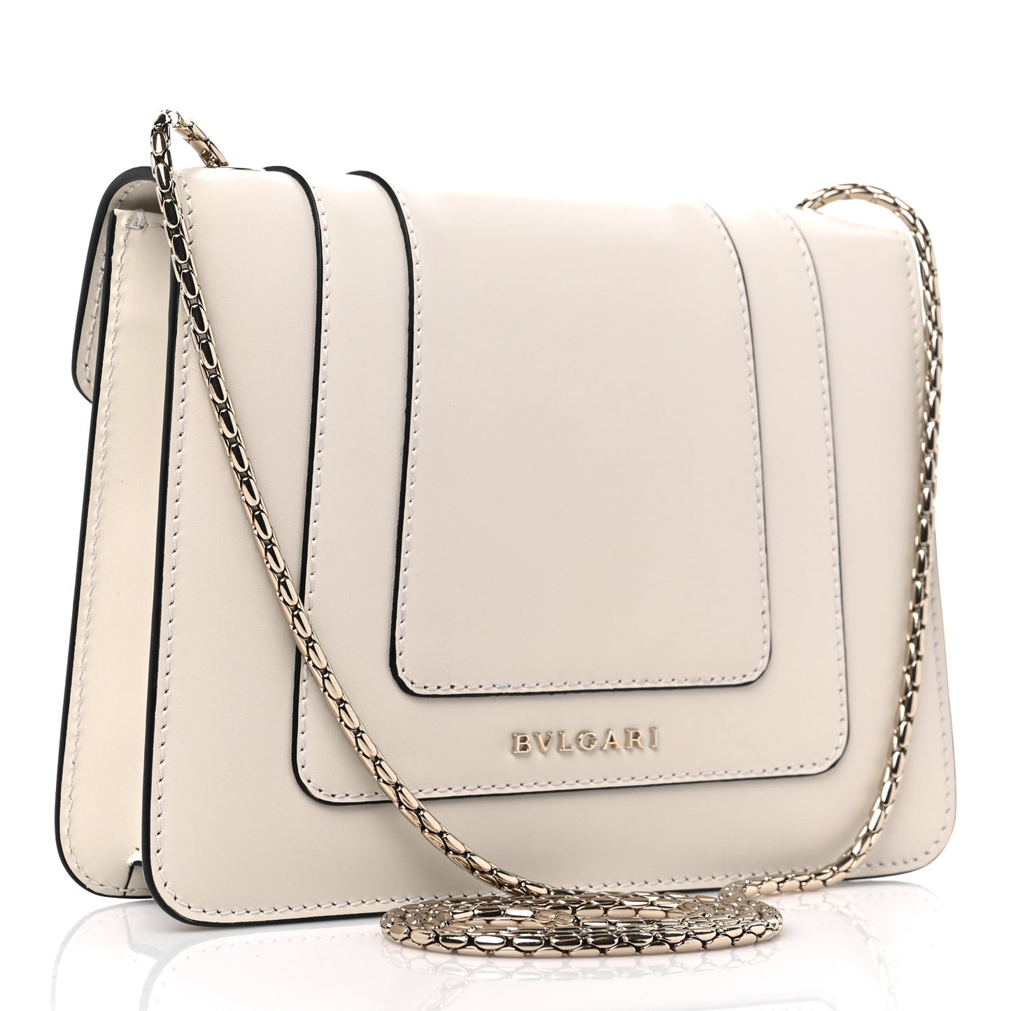 Small Serpenti Forever Snake Strap Crossbody Bag White Agate