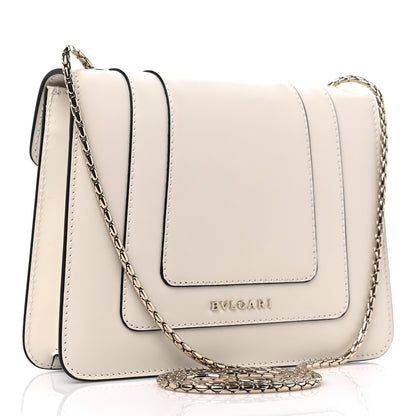 Bulgari Small Serpenti Forever Snake Strap Crossbody Bag White Agate 3 of 9