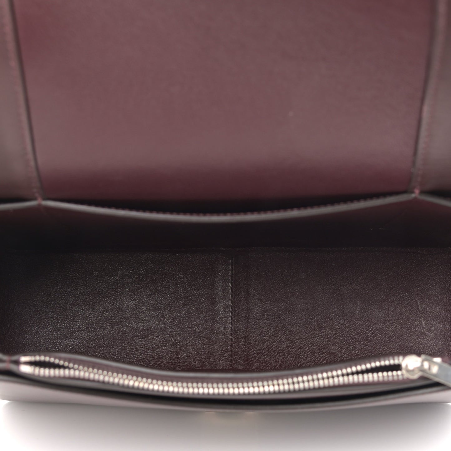 Shiny Smooth Calfskin Medium Frame Shoulder Bag Burgundy Pearl Blue