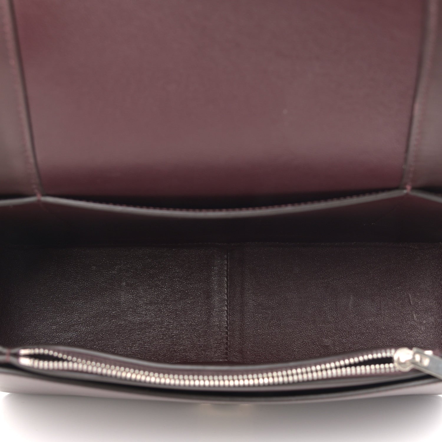 Celine Shiny Smooth Calfskin Medium Frame Shoulder Bag Burgundy Pearl Blue 4 of 11