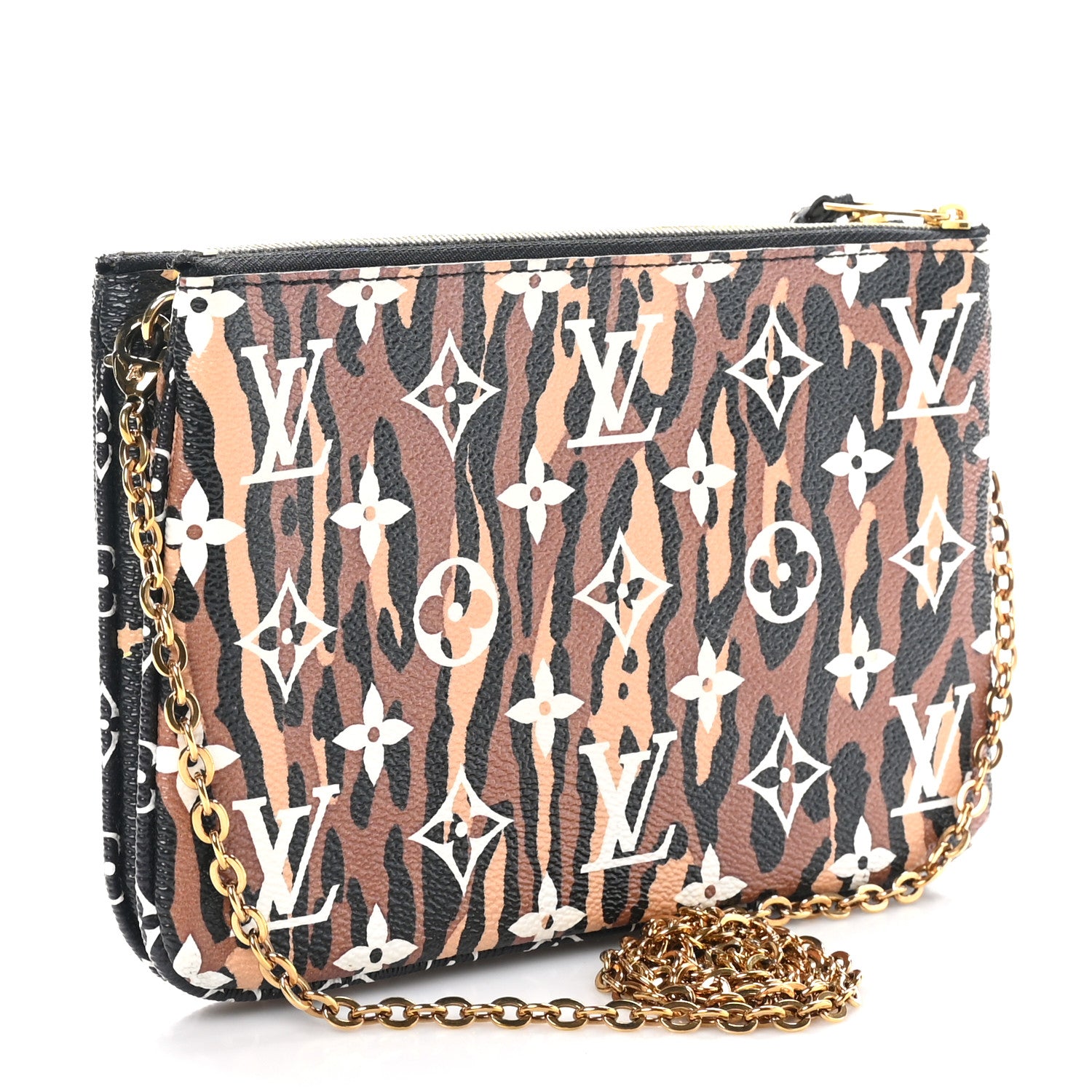 Louis Vuitton Monogram Giant Jungle Pochette Double Zip Black 3 of 10