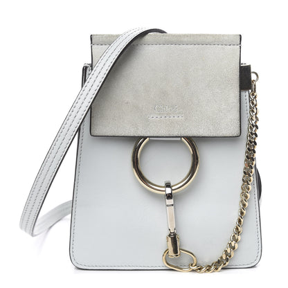 Chloe Suede Calfskin Mini Faye Bracelet Bag Airy Grey 1 of 11