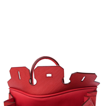 Hermes Ostrich Birkin 35 Rouge Vif 14 of 37