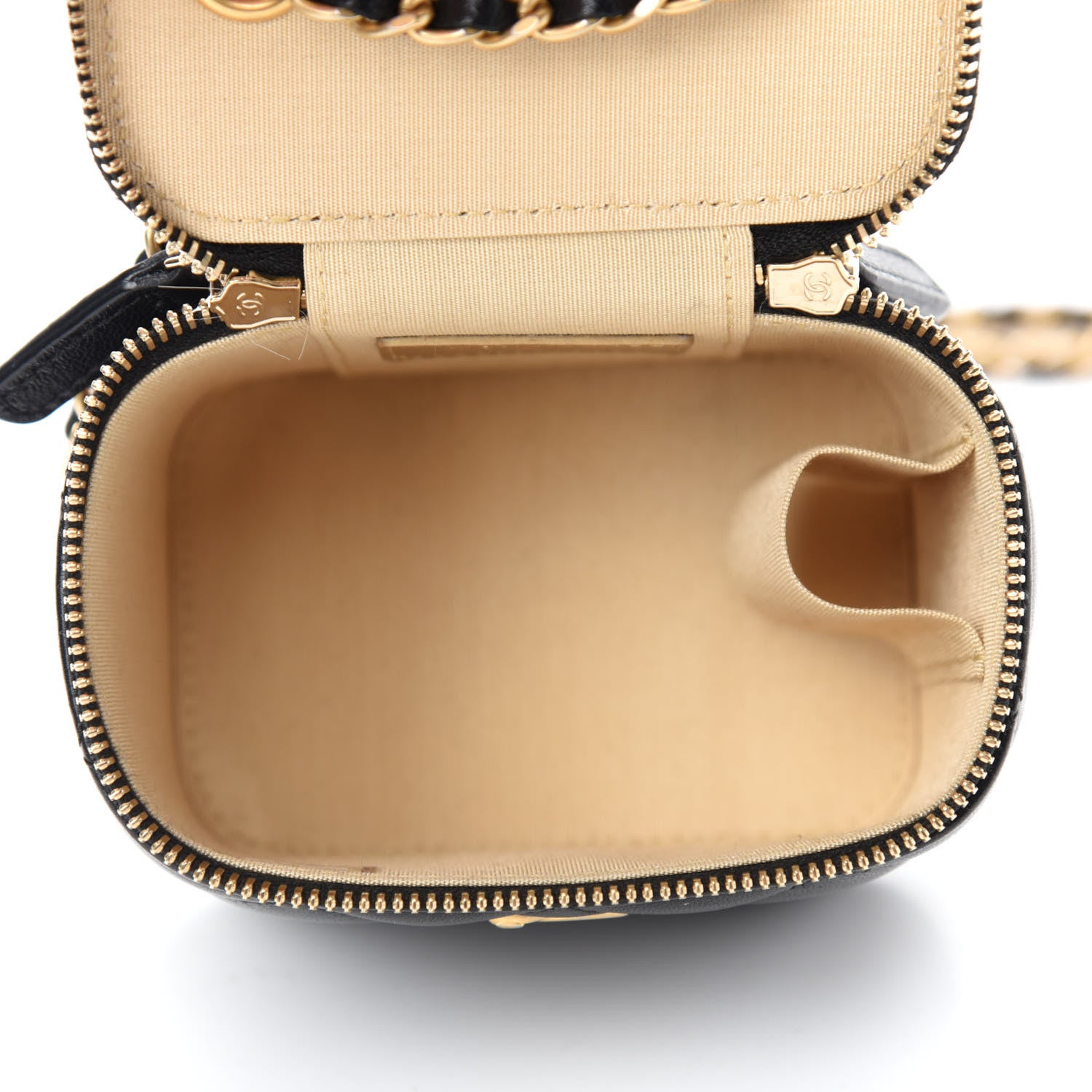 Chanel Lambskin Quilted Mini Pearl Crush Vanity Case With Chain Black 5 of 11