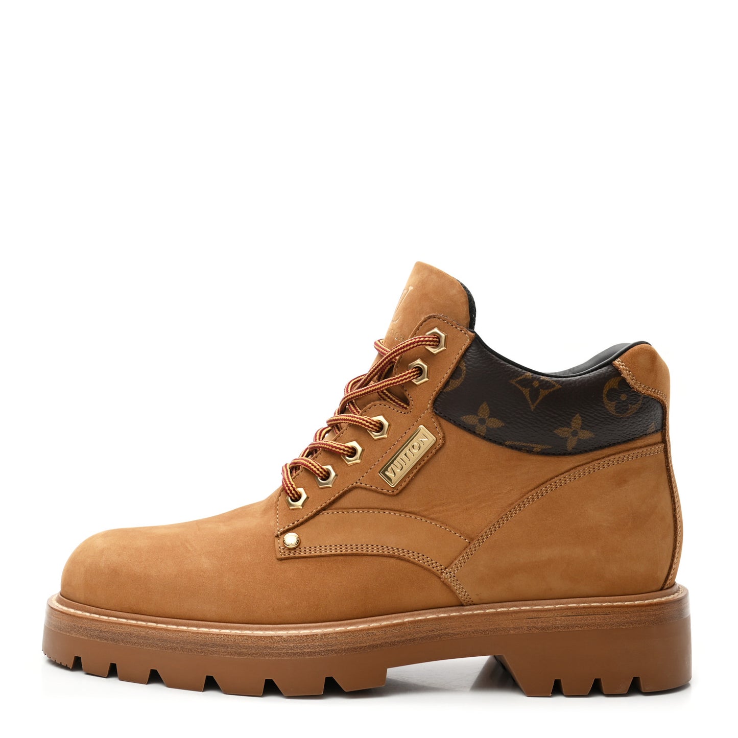 Nubuck Calfskin Monogram Oberkampf Ankle Boots 8 Beige