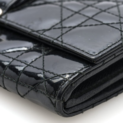 Christian Dior Patent Cannage Miss Dior Chain Wallet Black 10 of 10