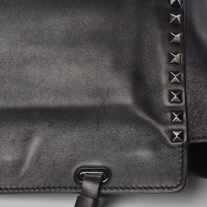 Valentino Garavani Vitello Medium Rockstud Tote Black 10 of 15