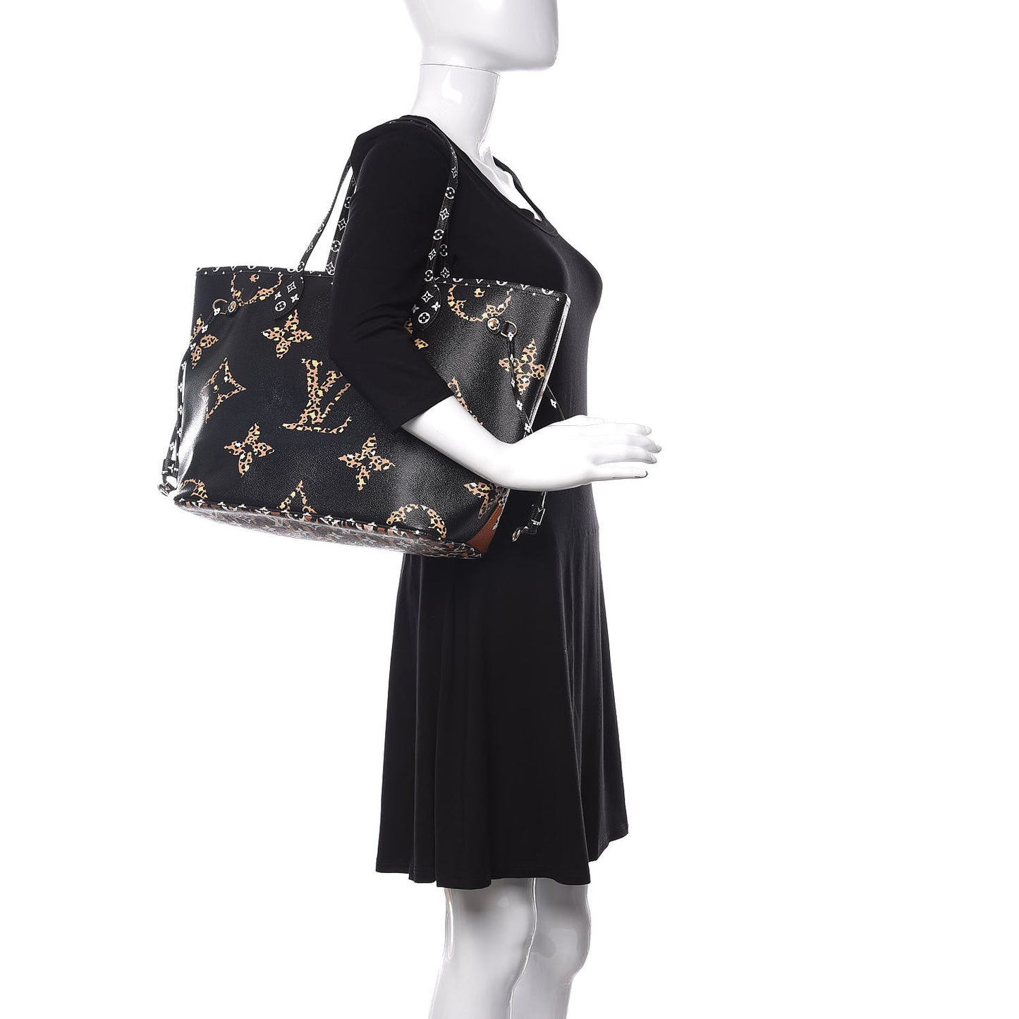 Monogram Giant Jungle Neverfull MM Black