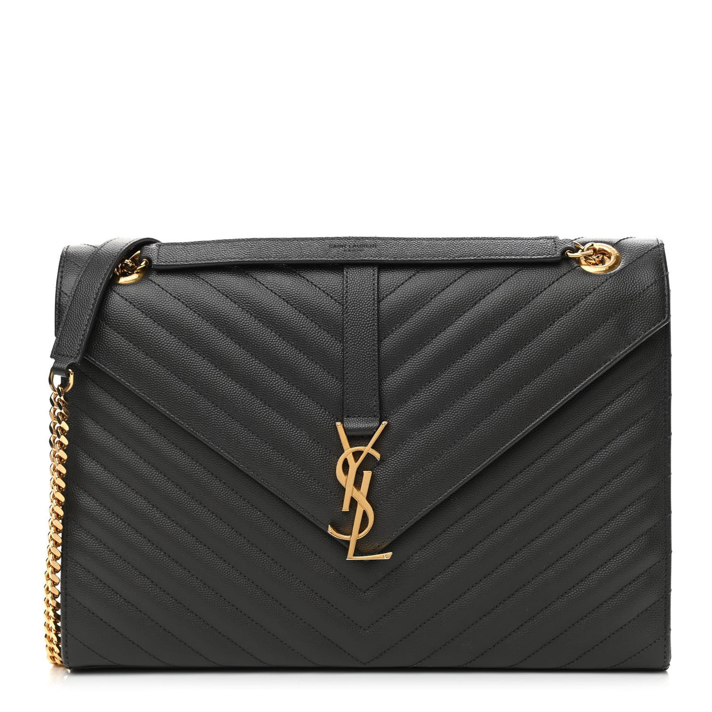 Grain De Poudre Matelasse Chevron Large Monogram Satchel Storm