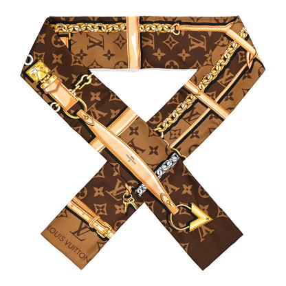 Louis Vuitton Silk Monogram Confidential Bandeau Brown 1 of 3