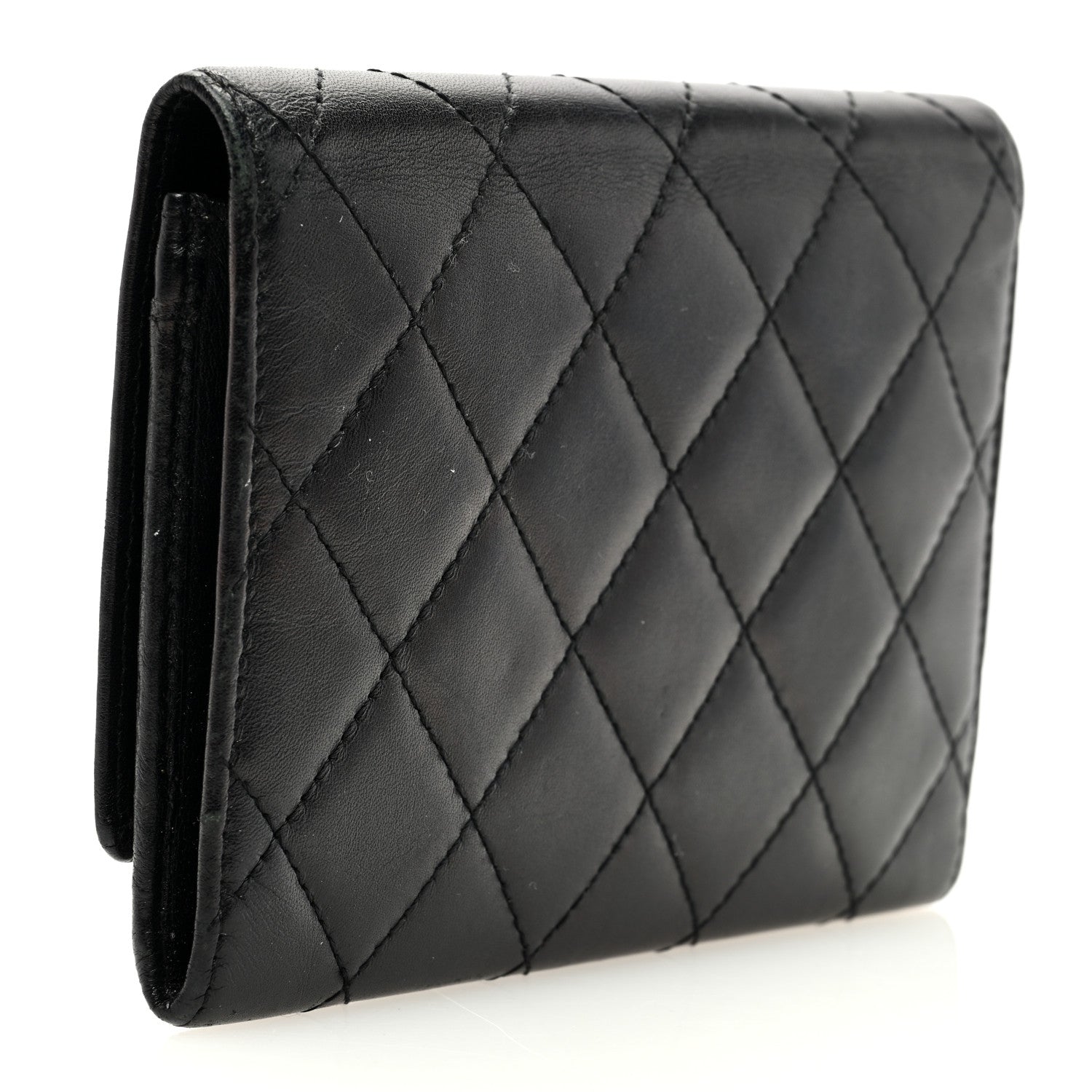 Chanel Calfskin Quilted Cambon Flap Wallet Black 3 of 7
