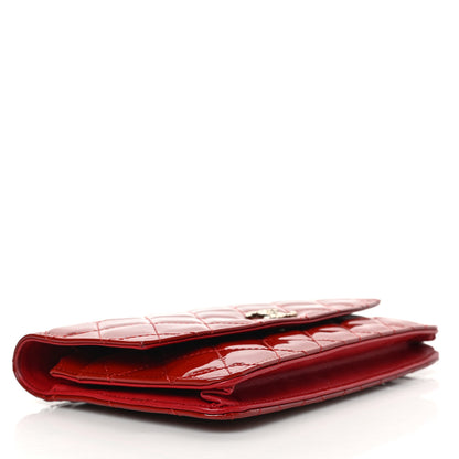 Chanel Patent Quilted Brilliant Wallet On Chain WOC Red 4 of 9