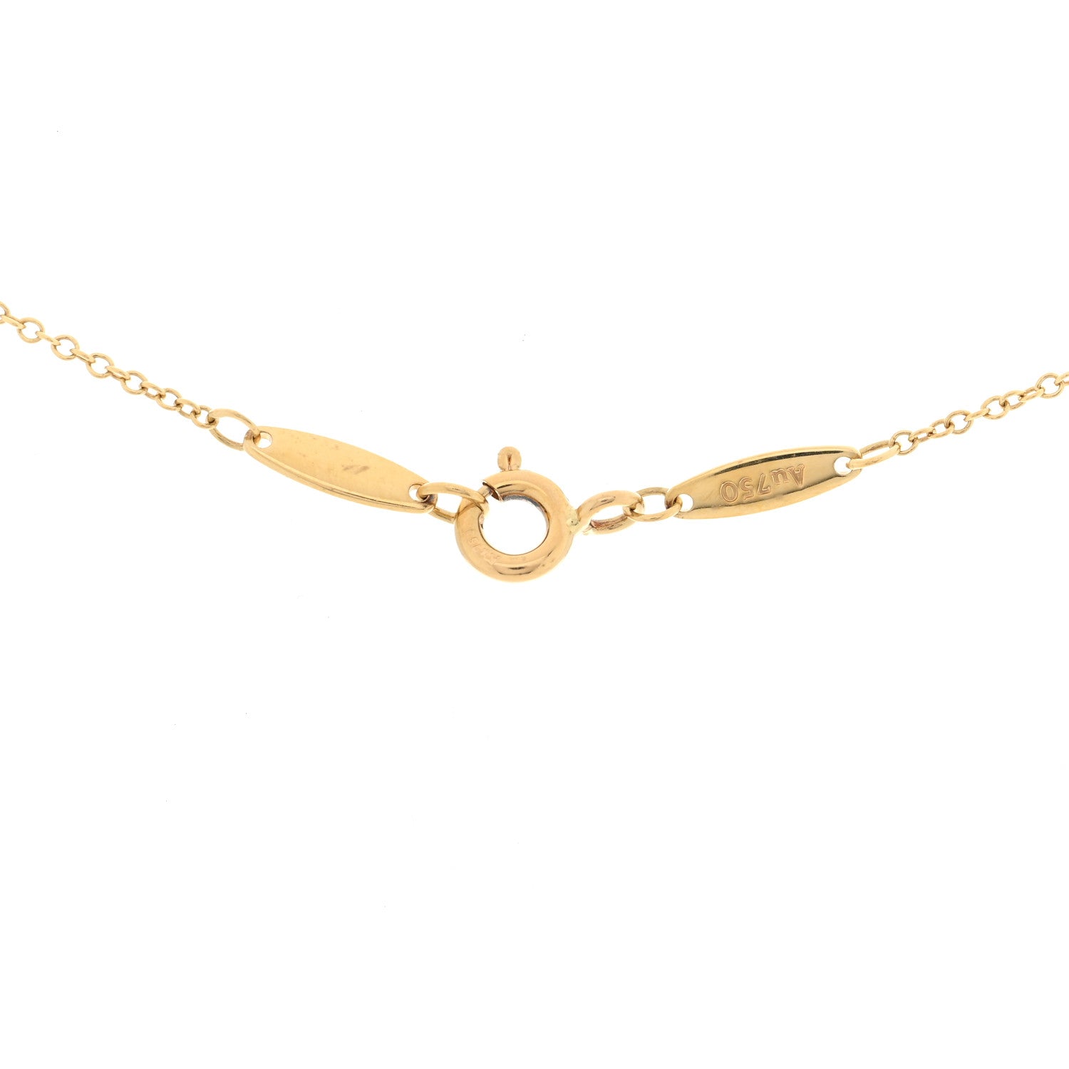 Tiffany 18K Yellow Gold Diamond .20ct Elsa Peretti Diamonds by the Yard Pendant Necklace 4 of 4