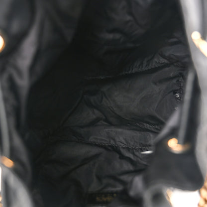 Versace Nylon Medusa Drawstring Bucket Bag Black 5 of 9