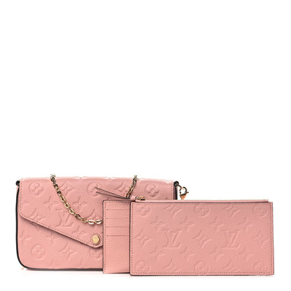 Louis Vuitton Empreinte Pochette Felicie Chain Wallet Rose Poudre 1 of 10
