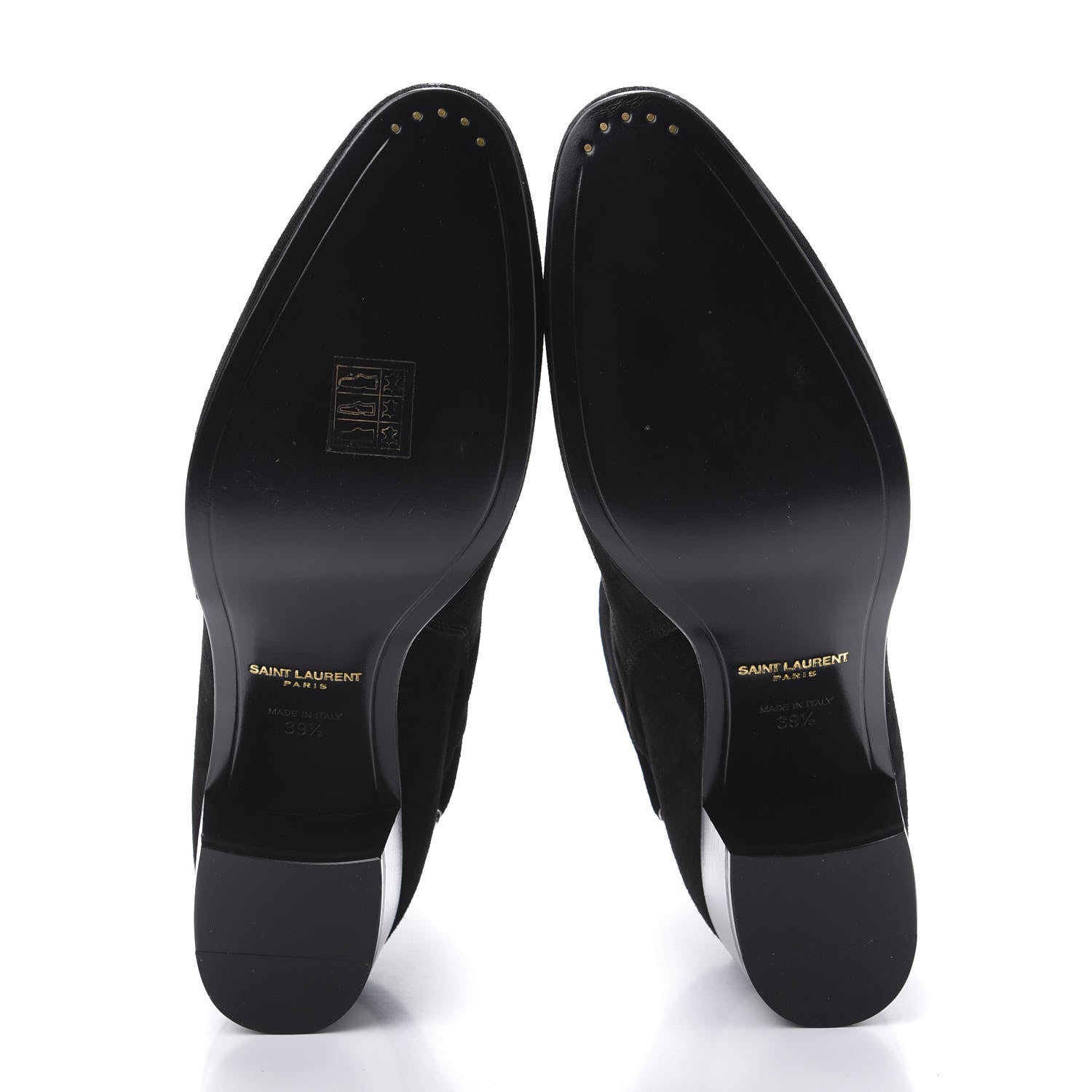 Saint Laurent Suede Jodhpur Calfskin Blake Ankle Boots 39.5 Black 5 of 9