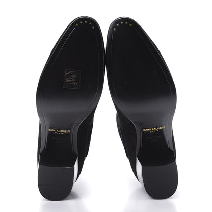 Saint Laurent Suede Jodhpur Calfskin Blake Ankle Boots 39.5 Black 5 of 9