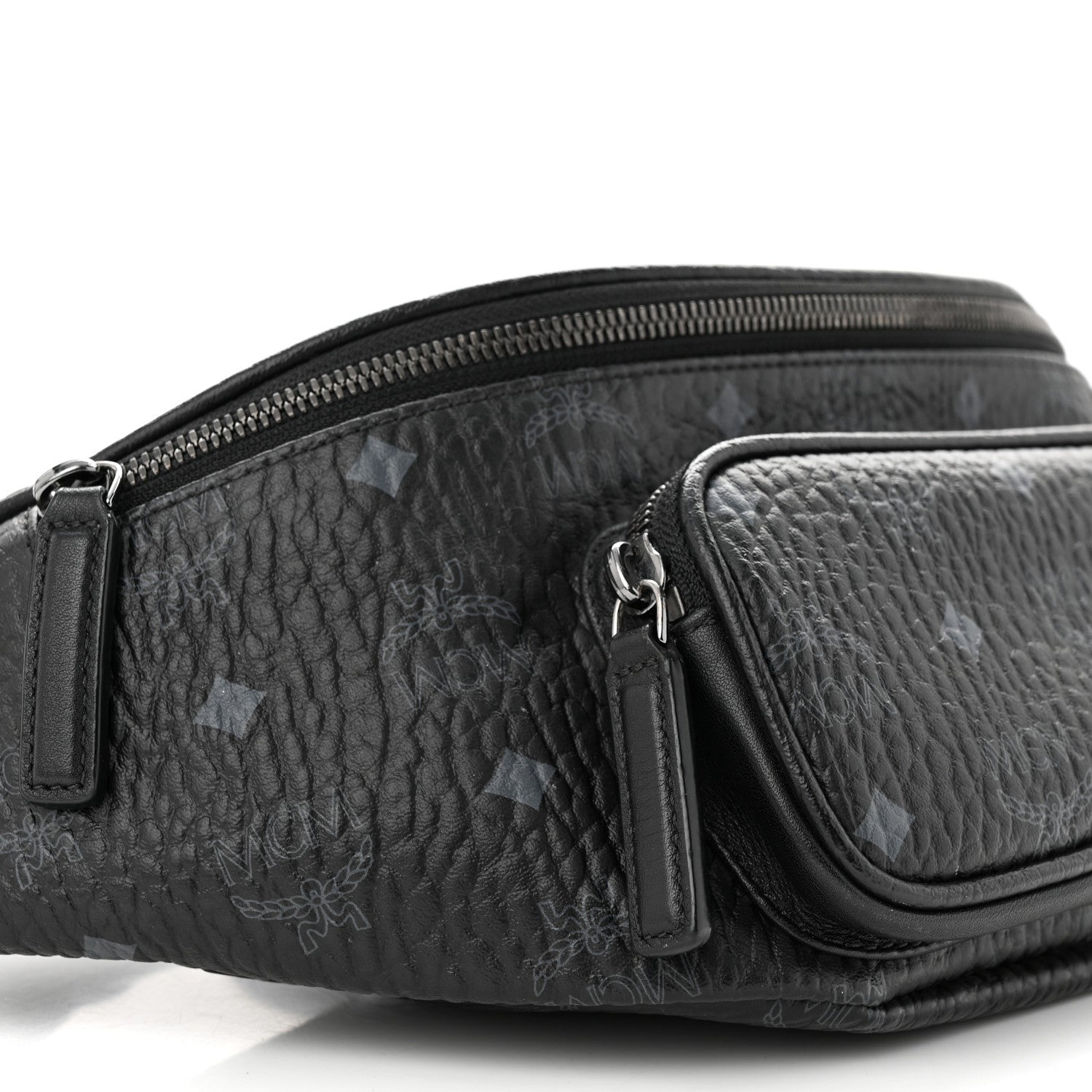 MCM Visetos Medium Belt Bag Black 9 of 10
