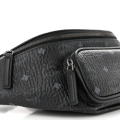 MCM Visetos Medium Belt Bag Black 9 of 10