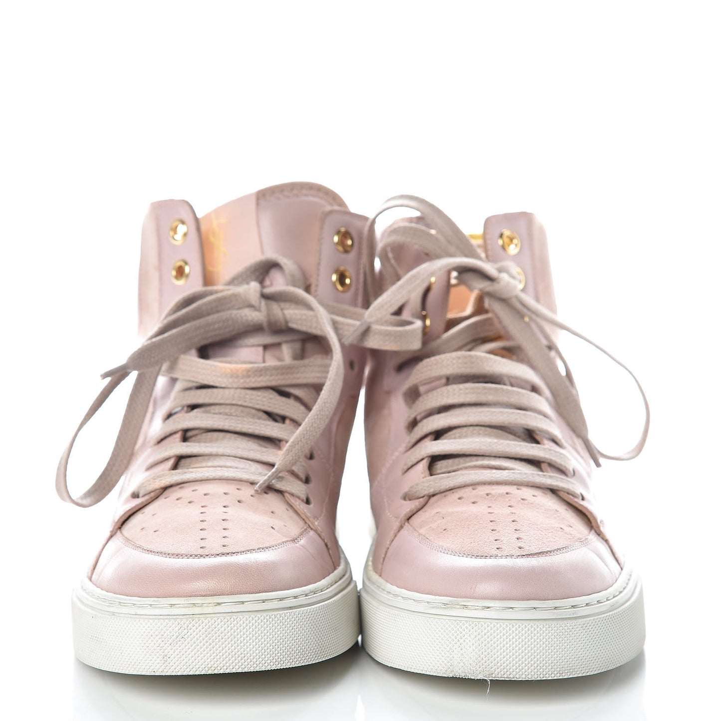 Suede High Top Sneakers 39.5 Pink