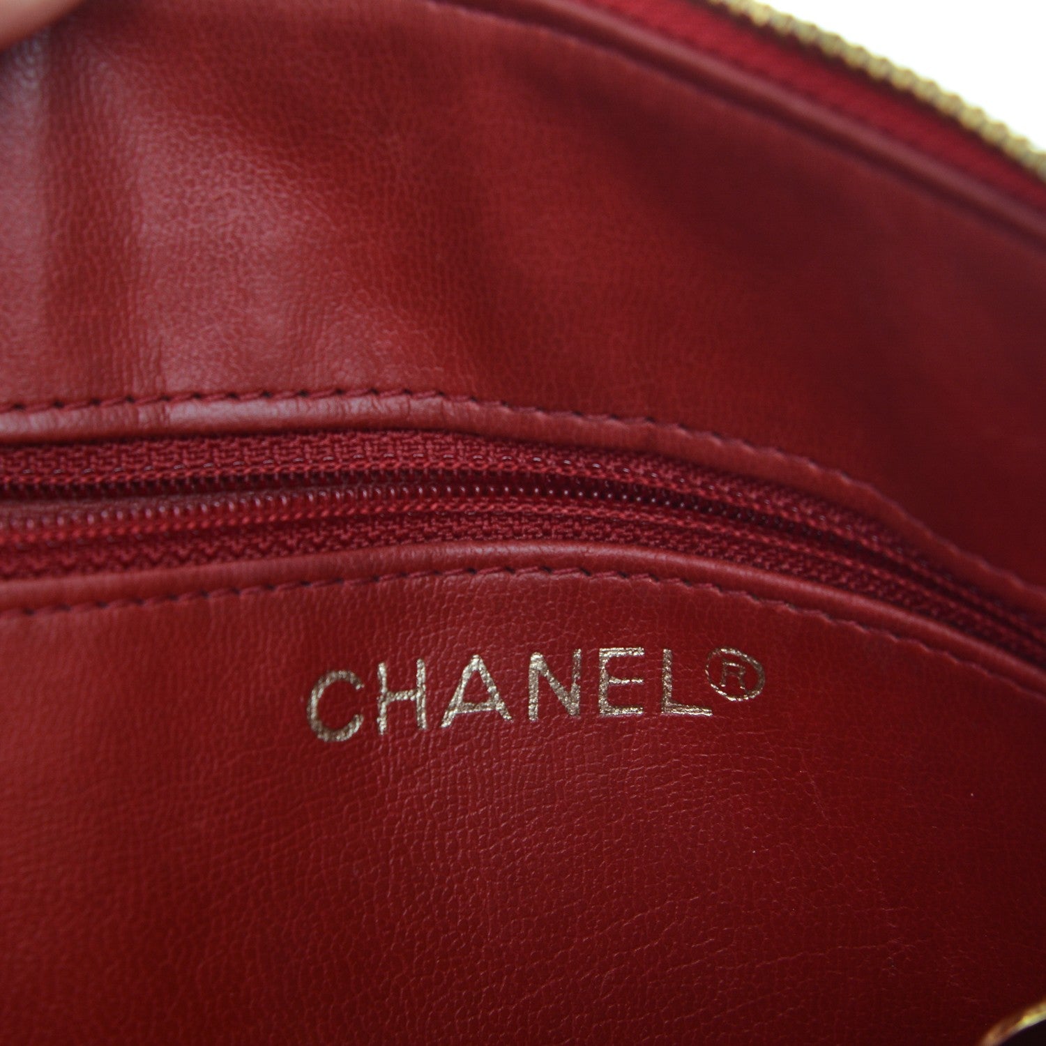 Chanel Lambskin Quilted Shoulder Bag Red 6 of 7