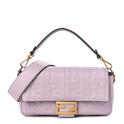 Fendi Nappa FF 1974 Embossed Baguette Anemone 1 of 8