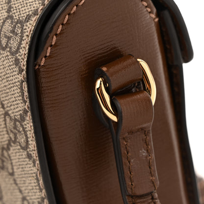 Gucci GG Supreme Monogram Script Logo Heart Crossbody Bag Beige Brown 11 of 13